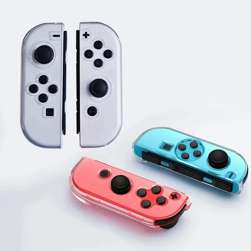 Étui rigide en cristal, housse de protection Joycon pour Nintendo Switch 2/Oled NS, contrôleur Joy-Con, protecteur souple Transparent en TPU