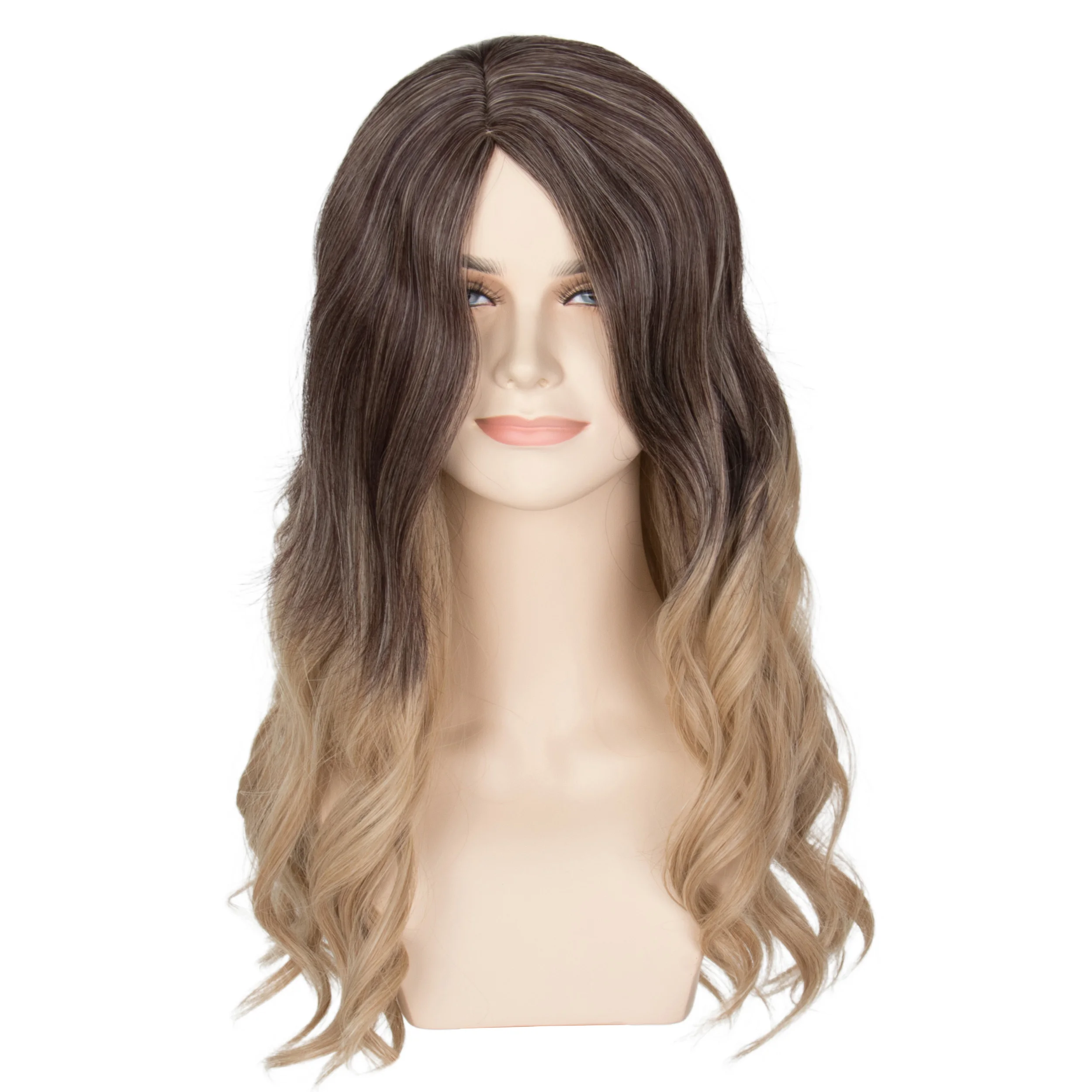 

Miss U Hair Jane Long Brown Mix Blonde Curly Wig Women Adult Halloween Cosplay Costume Hair
