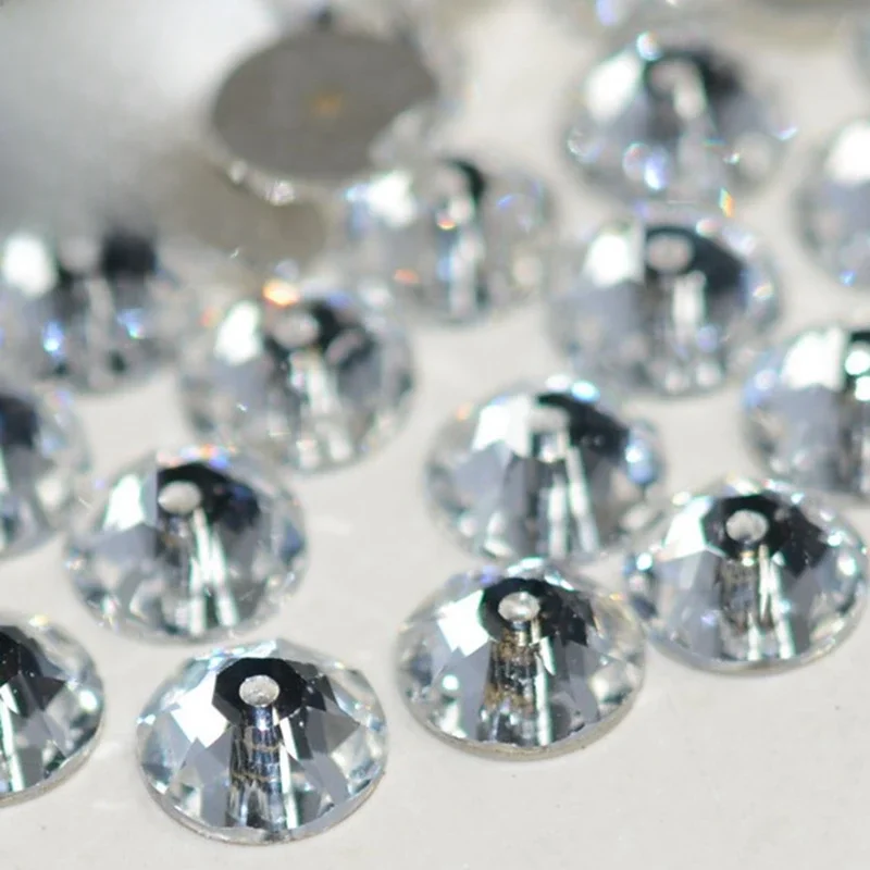 Crystal Castle Super 5A Steentjes SO3128 Xilion Lochrose Naai Strass Middelste Gat Platte Steen en Kristallen Naaien Steentjes - afbeelding 2