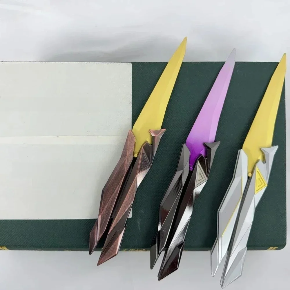 Singularity 2.0 Couteau papillon Valorant modèle jouet - Alliage de zinc 22 cm (8,66 pouces), lame non tranchante, design pliant, comprend une gaine