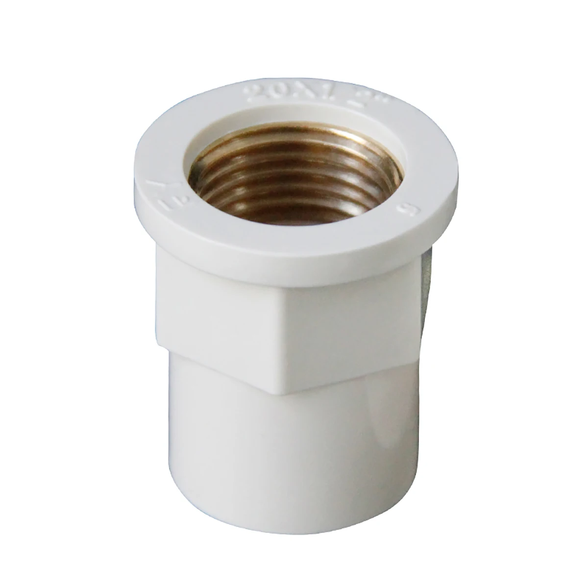 1 Buah Konektor Lurus Kuningan PVC Putih 1/2 "3/4" 1 "Benang Perempuan PVC Pipa Air Bersama Adaptor Irigasi Kebun Akuarium