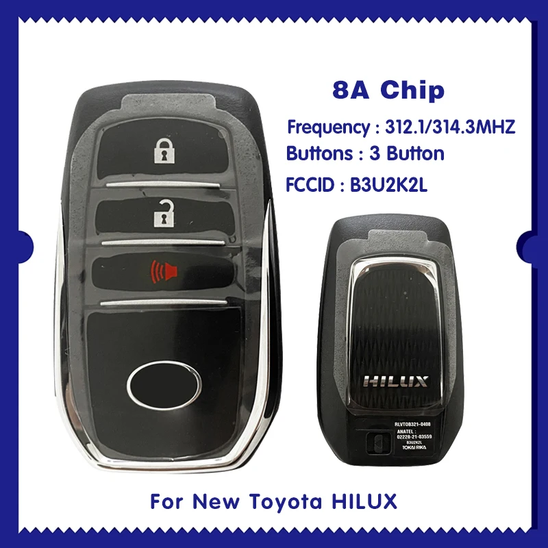 

For New Toyota HILUX OEM Smart Key B3U2K2L 0010 Board Fit 312.1/314.3MHZ 0182 BM1ET CN007277