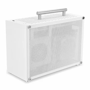 Metalfish T60 Mini ITX Black Case 9L con panel lateral acrílico o de malla y soporte de mango portátil PSU SFX/GPU de 300 mm/2*120 mm ventilador 6 Mejor Case de PC de ventas Micro Atx - №2