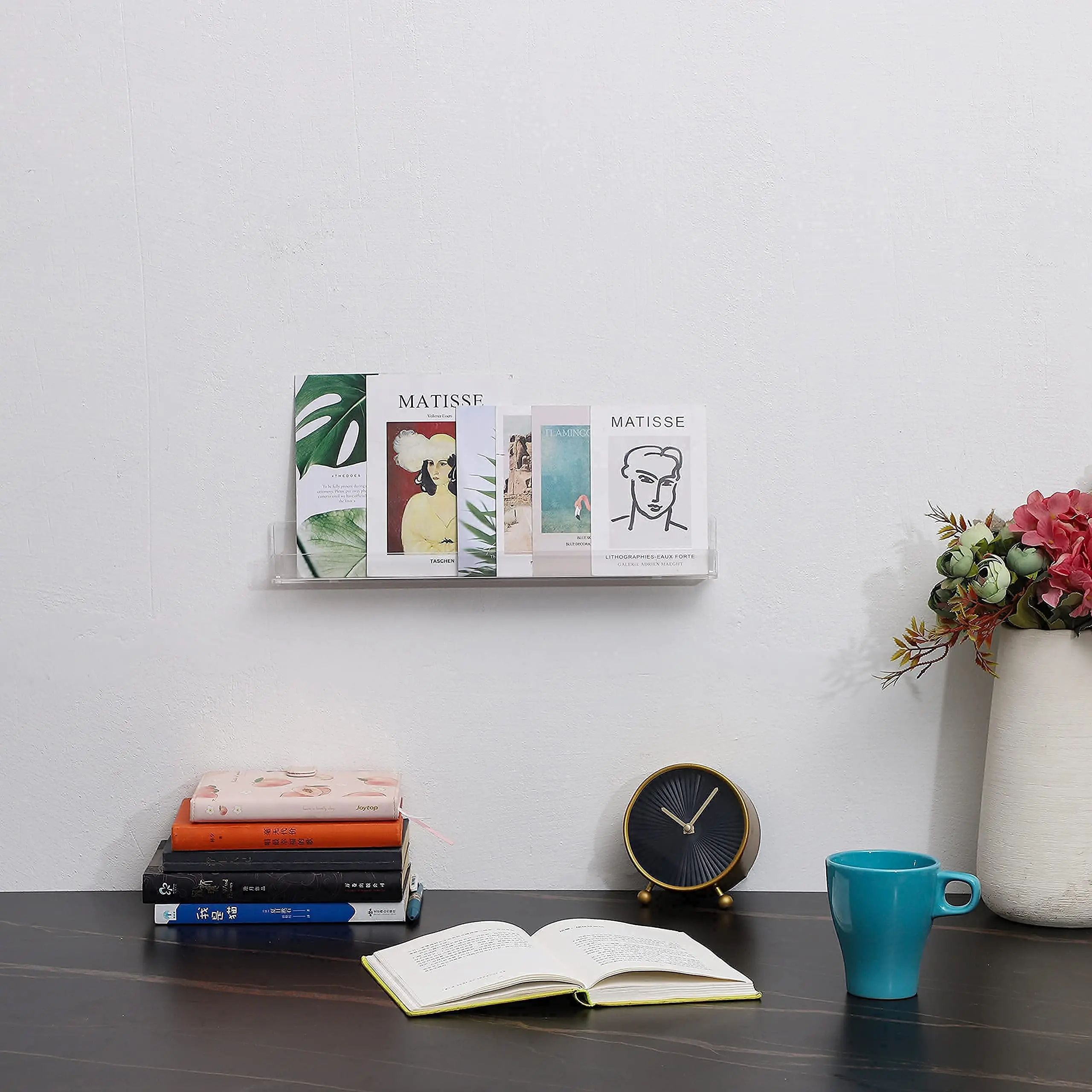 Acrylic Clear Floating Bookshelf for Kids Room,15\