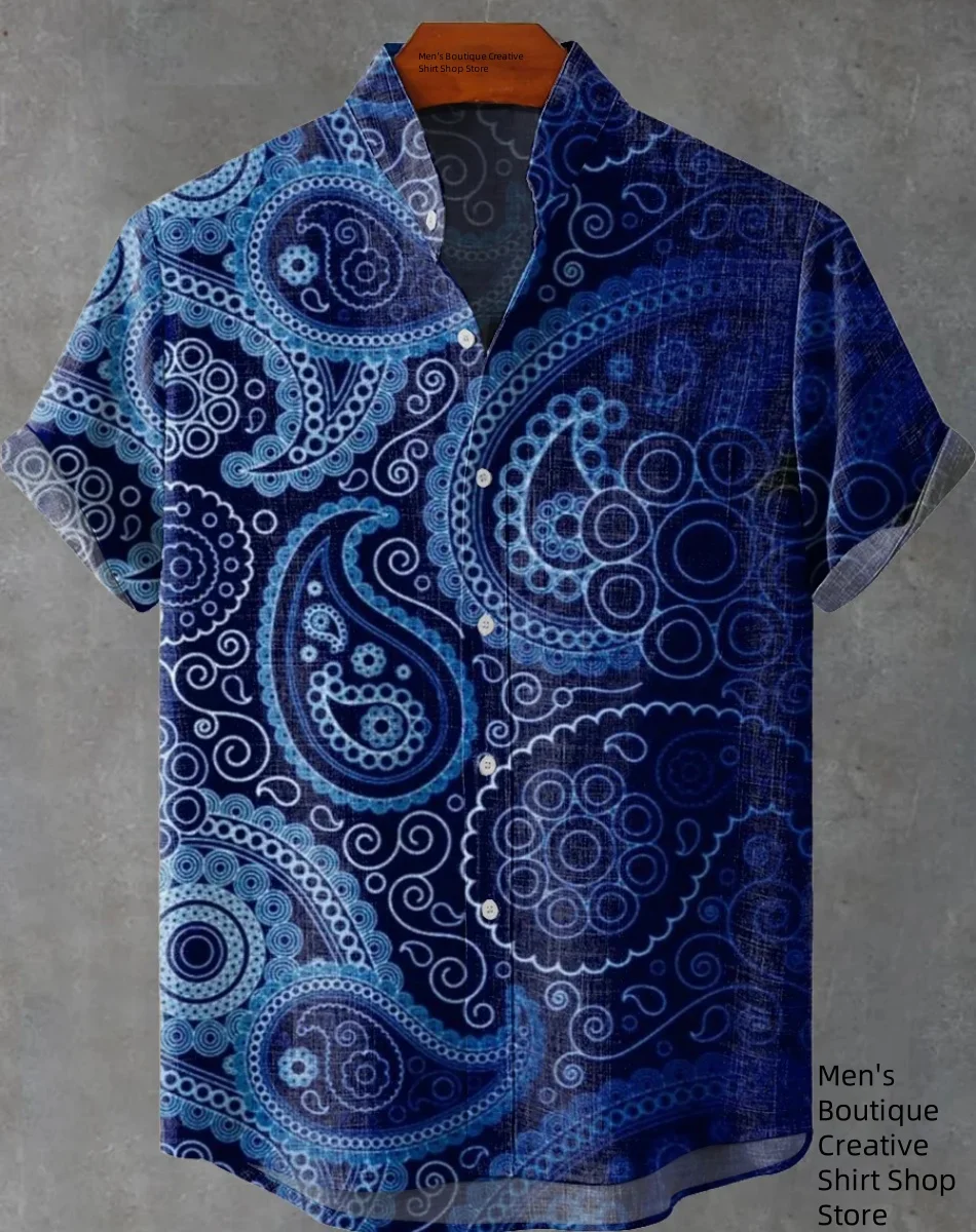 남성용 스트라이프 하와이안 셔츠 캐주얼 반소매 탑 루즈한 의류 패션 빈티지 여름 셔츠 빠른 배송