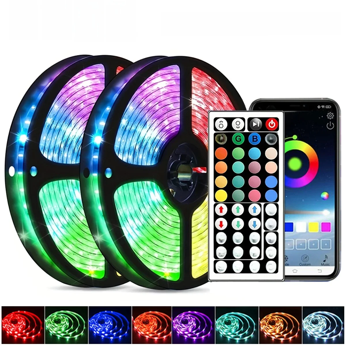 Światła LED do pokoju Taśma LED RGB Zmieniająca kolor Taśma RGB Światła do dekoracji domu na imprezę Wstążka podświetlająca telewizor — zdjęcie 2