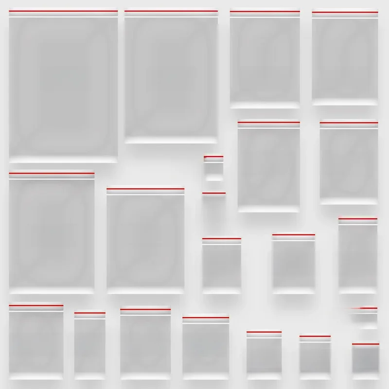 100 STKS PE Ritssluitingszak Transparante Plastic Zakken Sieraden Zip Ritssluiting Hersluitbare Poly Doorzichtige Verpakking Zakken Verschillende Grootte - afbeelding 2