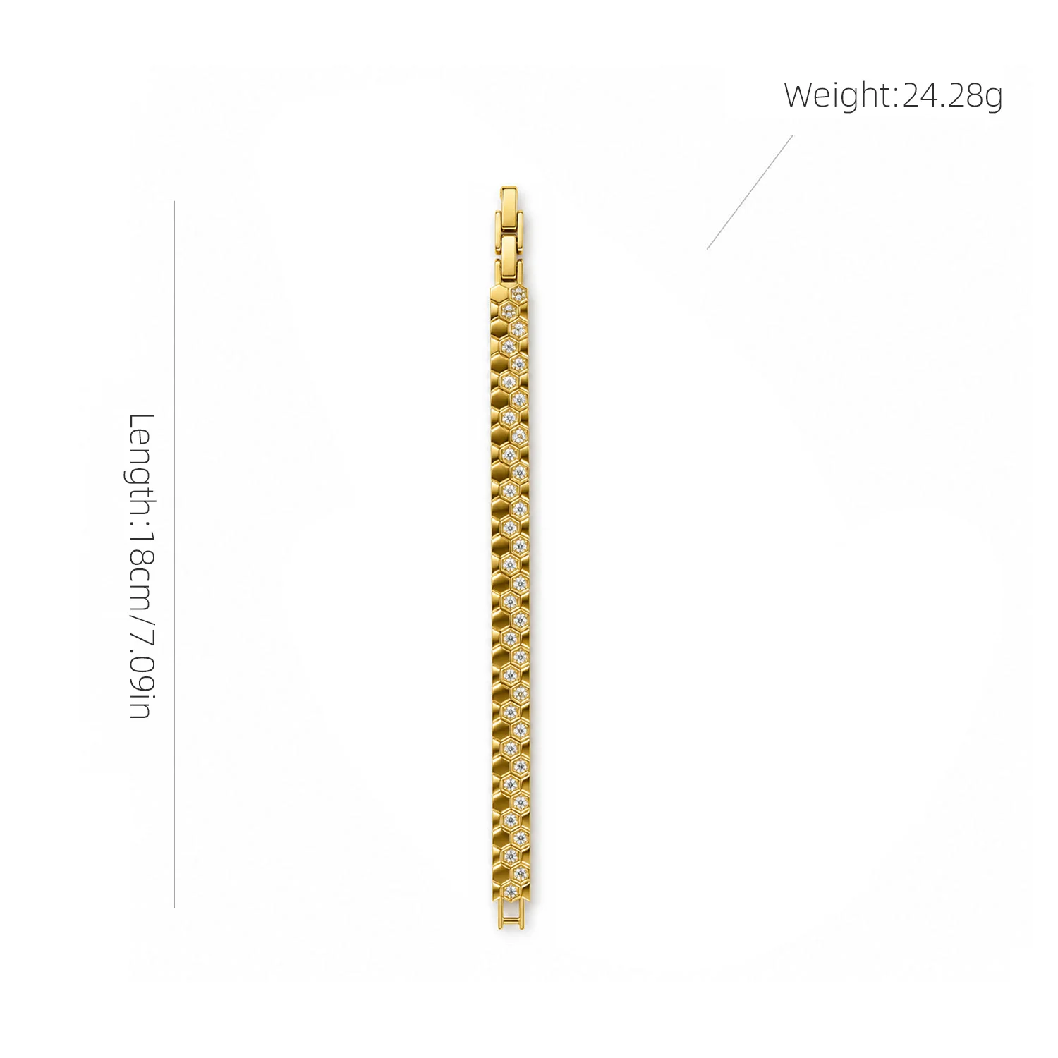 Women Classic Single Line Decor Stone Tennis Bracelet Delicate Continuous Chain Wrist Ornament Dating Evening Holiday Accessorie