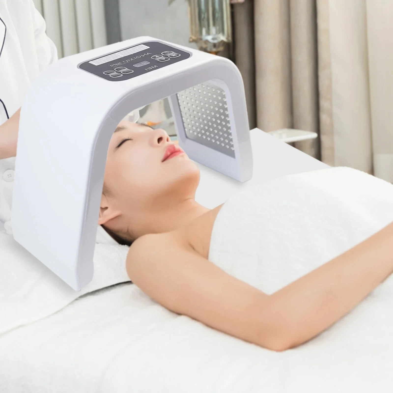 7-kolorowa maska do leczenia światłem Beauty Light Therapy Maska do twarzy PDT Maszyna do pielęgnacji skóry do odmładzania skóry Terapia maseczek do twarzy — zdjęcie 2
