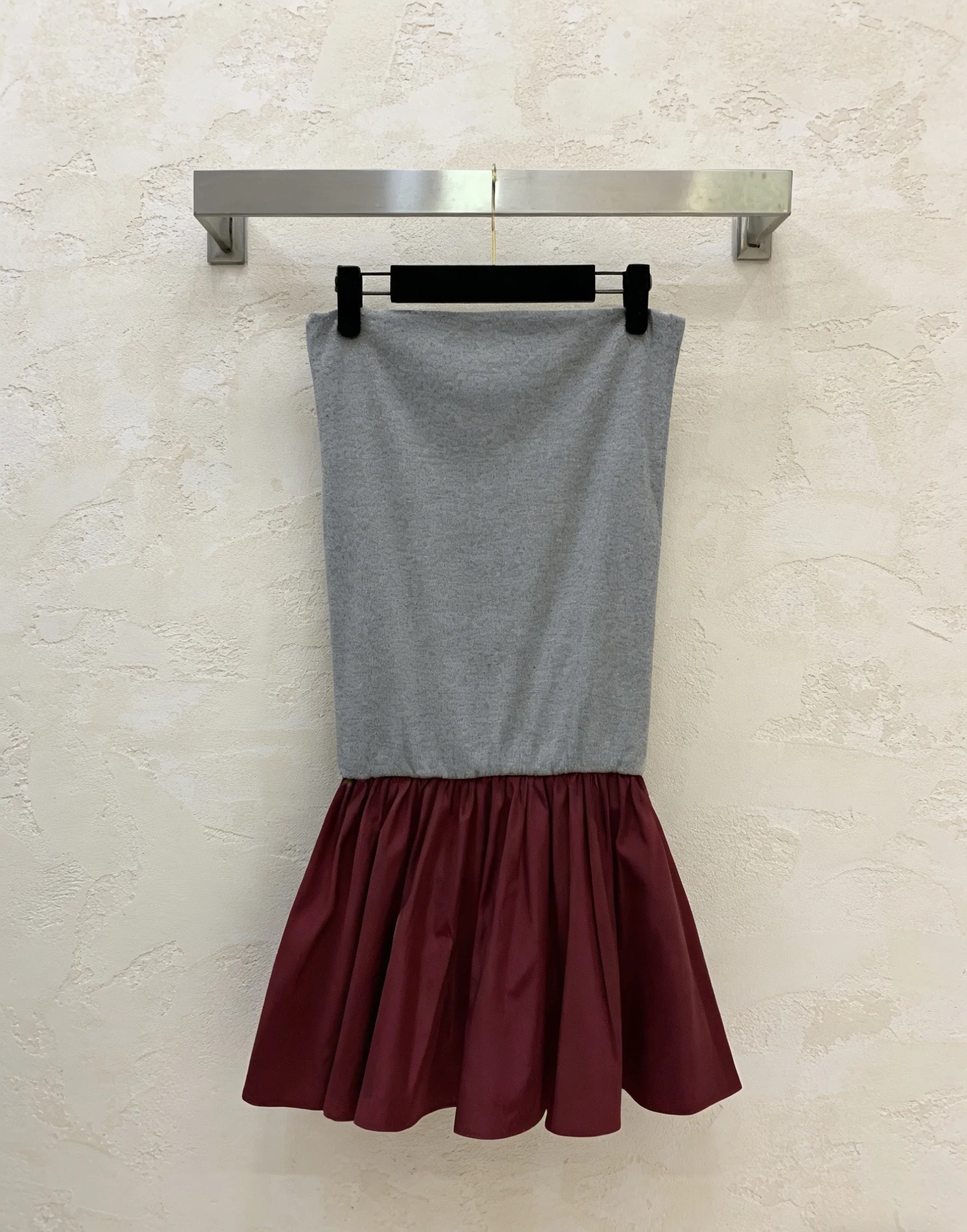

2026 Summer New Style Women's Clothing - Two-color Patchwork, Form-fitting and Slimming Strapless Fashion Women's Dress