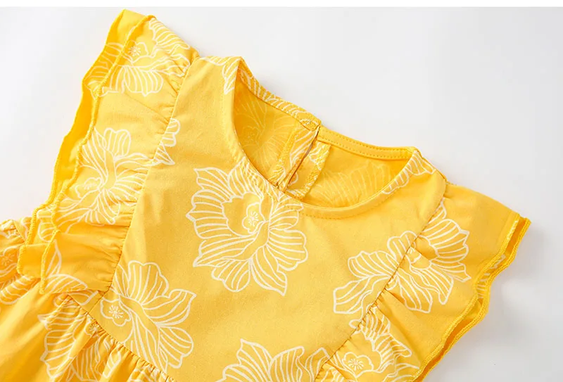 Brand Quality 100% Cotton Baby Girl Clothes Cartoon 2024 Summer Casual Children Clothing Kids A-LINE One-piece Dresses for Girls
