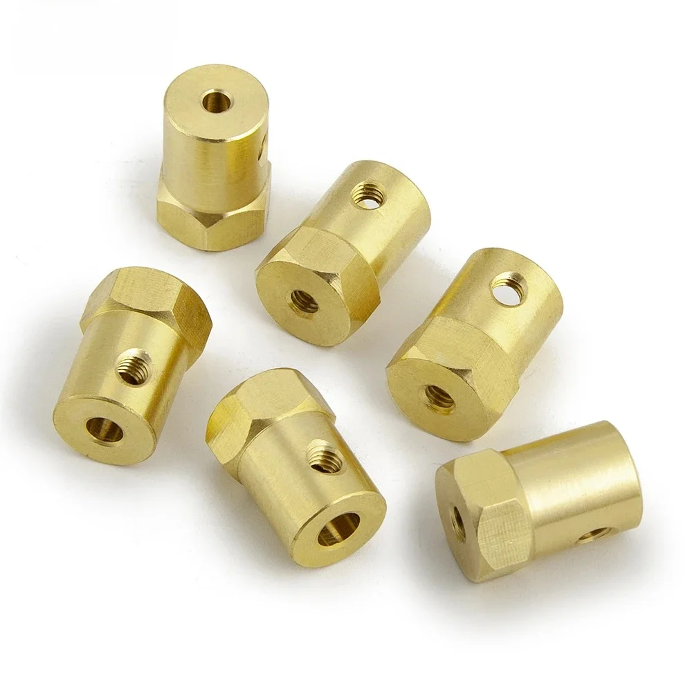 AXSPEED 1/4/10PCS 3/4/5/6/7/8/mm Messing Hex Kupplung Koppler Radnabe Hex Adapter für RC Boot Auto Upgrade Zubehör