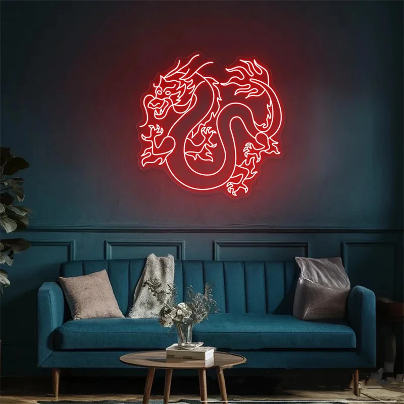 

Dragon Neon Sign Loong Led Light Dragon Custom Neon Sign Bedroom Home Wall Decor Bar Restuarant Shop Decor Neon Art