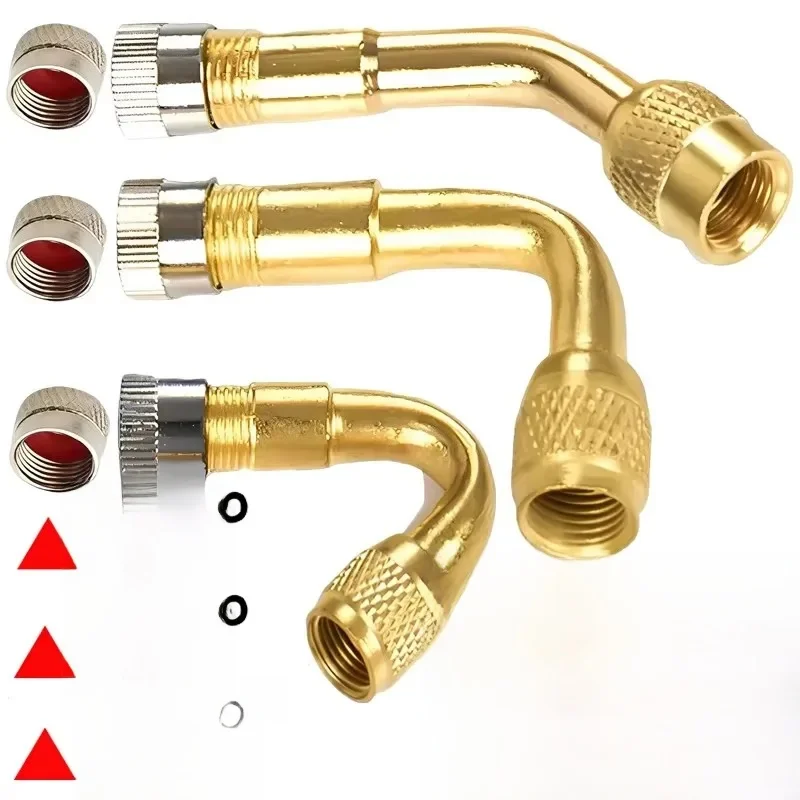 AliExpress 1/2/3pcs Automobile And Motorcycle Inflation Nozzle Telescopic Nozzle Elbow Tire Valve Long Tube Air Nozzle Inflation Rod Elbow