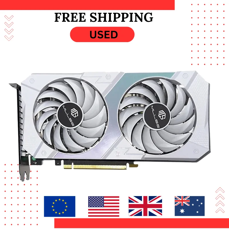 Б/У видеокарта MLLSE NVIDIA GeForce RTX 3060 12 ГБ GDDR6 256-бит PCI Express 4.0 × 16 HDMI Настольные компьютеры Игровая видеокарта Placa De