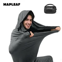 MAPLEAF Saco de dormir de momia de alta elasticidad de hoja de arce, forro ultraligero para saco de dormir para las cuatro estaciones, forro para saco de dormir portátil