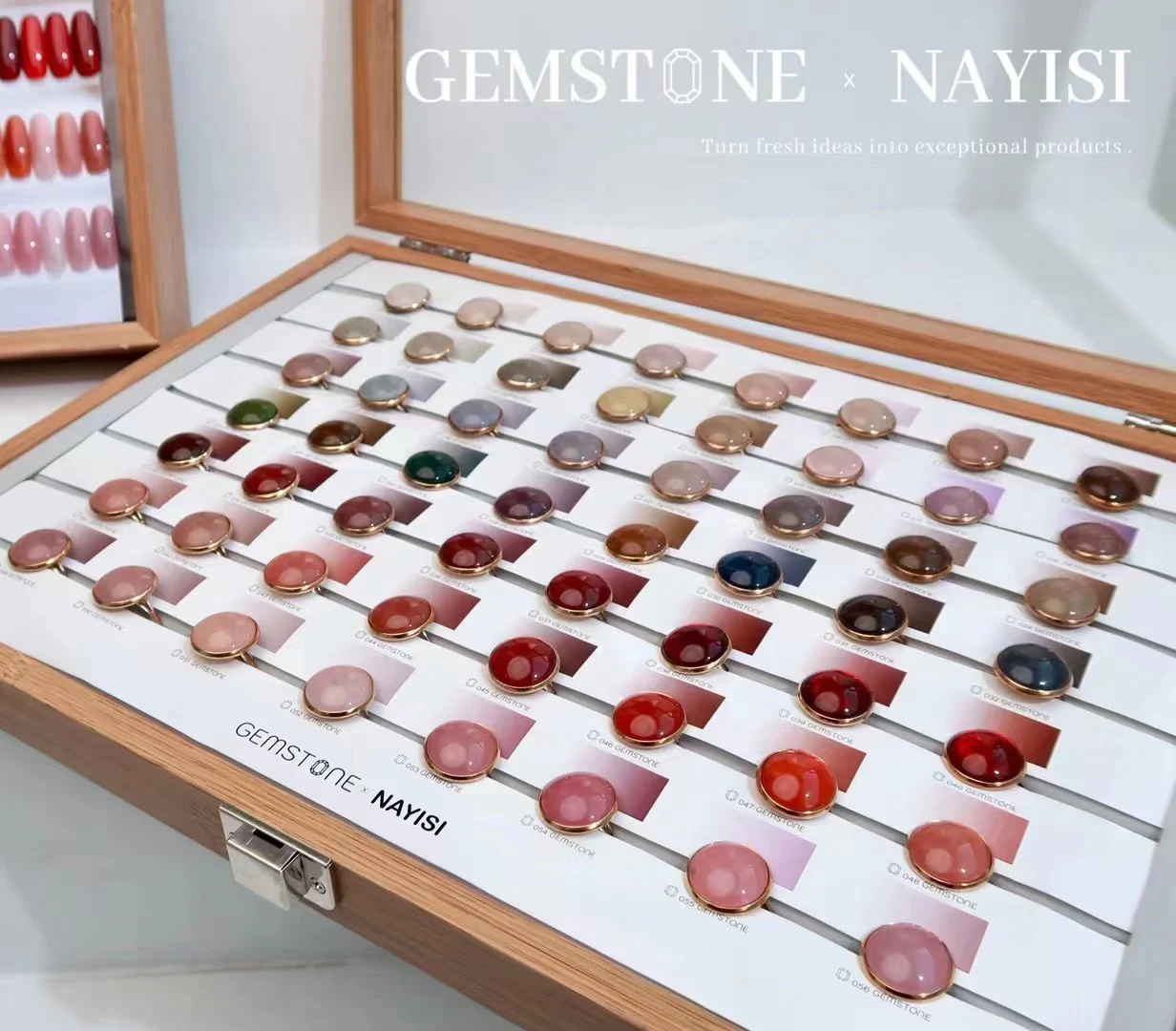 Nayisi nicht übereinstimmend 56 Farben Nagel gel Set transparente Farbe neues Modell 2024 Nail Art Kit heißer Verkauf ungiftiger UV-Gel Nagels tudio