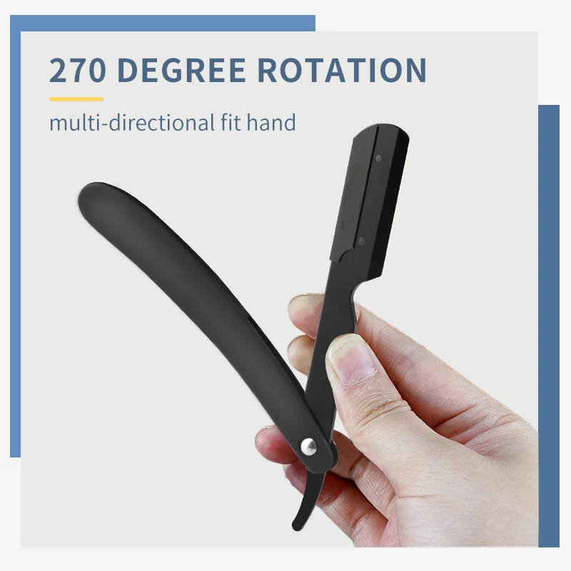 سعيد الحلاقة الحلاقة الرجال الحلاقة الحلاقة الفولاذ المقاوم للصدأ الحلاق الحلاقة اللحية إزالة الشعر أدوات للطي الحلاقة حامل بالجملة