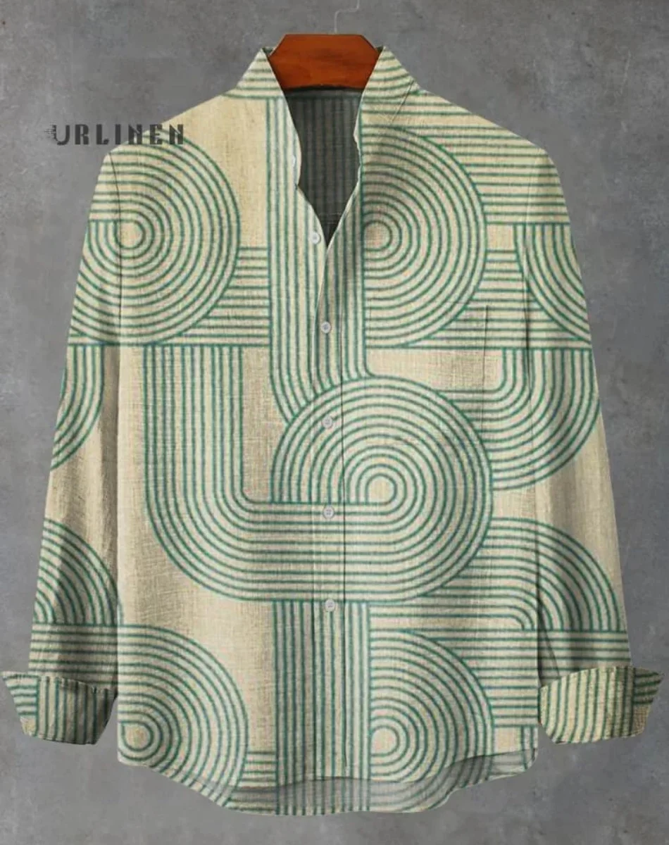 New Art Abstract Men's Shirt 3D Printing Unisex Casual Fashion Long Sleeve Shirt Oversized Unisex Clothing Ethnic Style Series H