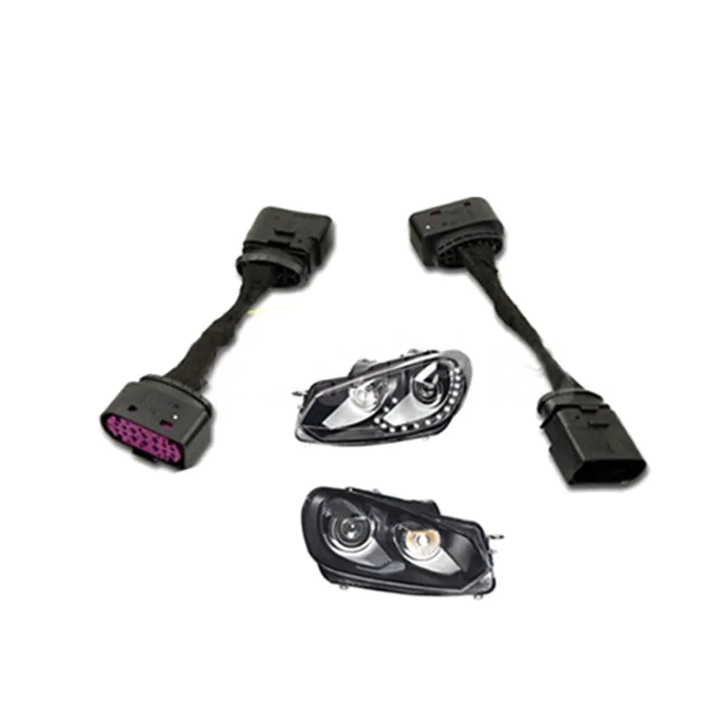 For Golf MK6 Facelift Retrofit Halogen to Bi Xenon Headlight Adapter Loom Wiring