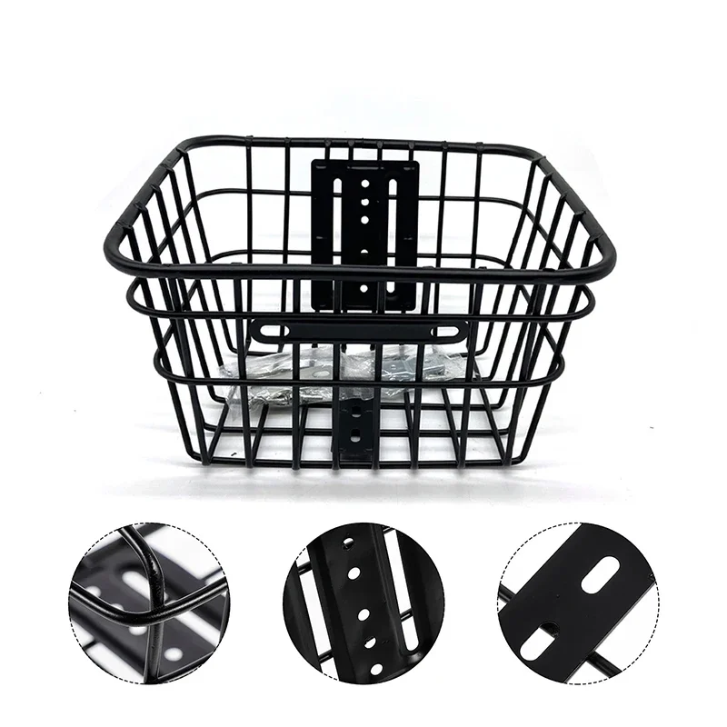 AliExpress NONE 1Pcs Black Iron Storage Basket Folding Basket Durable Hanging Basket Front Handlebar Basket For Bike Riding Cycling Basket