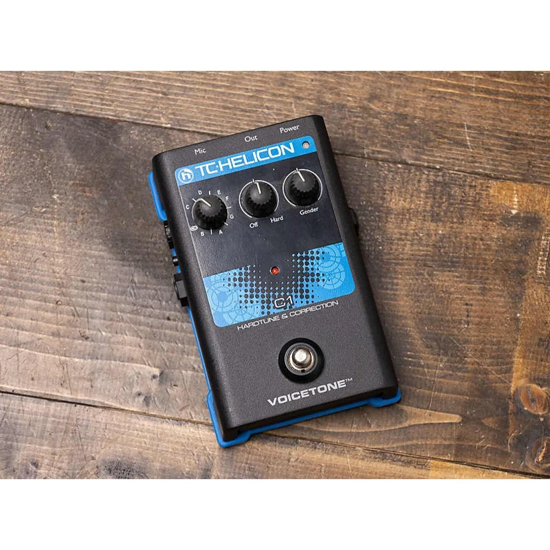 TC Helicon Voicetone C1 Hardtune and Correction Vocal Guitar Pedal Simple 1-Button Stompbox for Flexible Pitch Correction