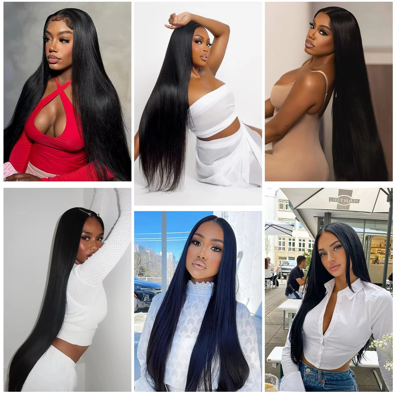 40 بوصة مستقيم كليب Ins وصلات شعر الإنسان الشعر 16A البرازيلي ريمي الشعر البشري الطبيعي 70 جرام 10 قطعة/المجموعة كامل الرأس للنساء