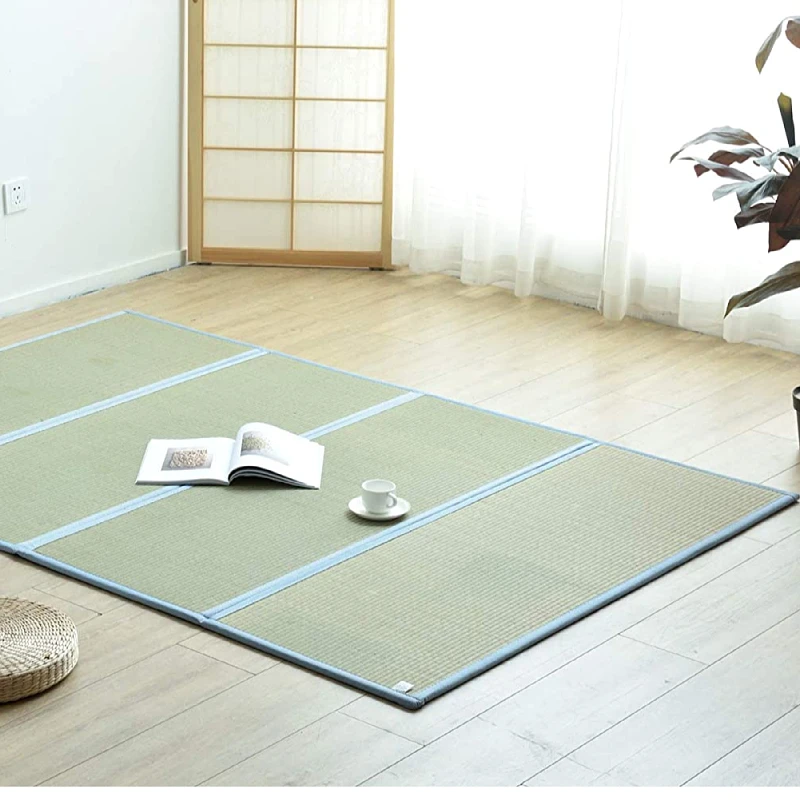 Japanese Tatami Mat Igusa Traditional Tatami Mattress Floor Mattress Carpet Foldable Straw Mat Sleeping Bed Used Under Futon