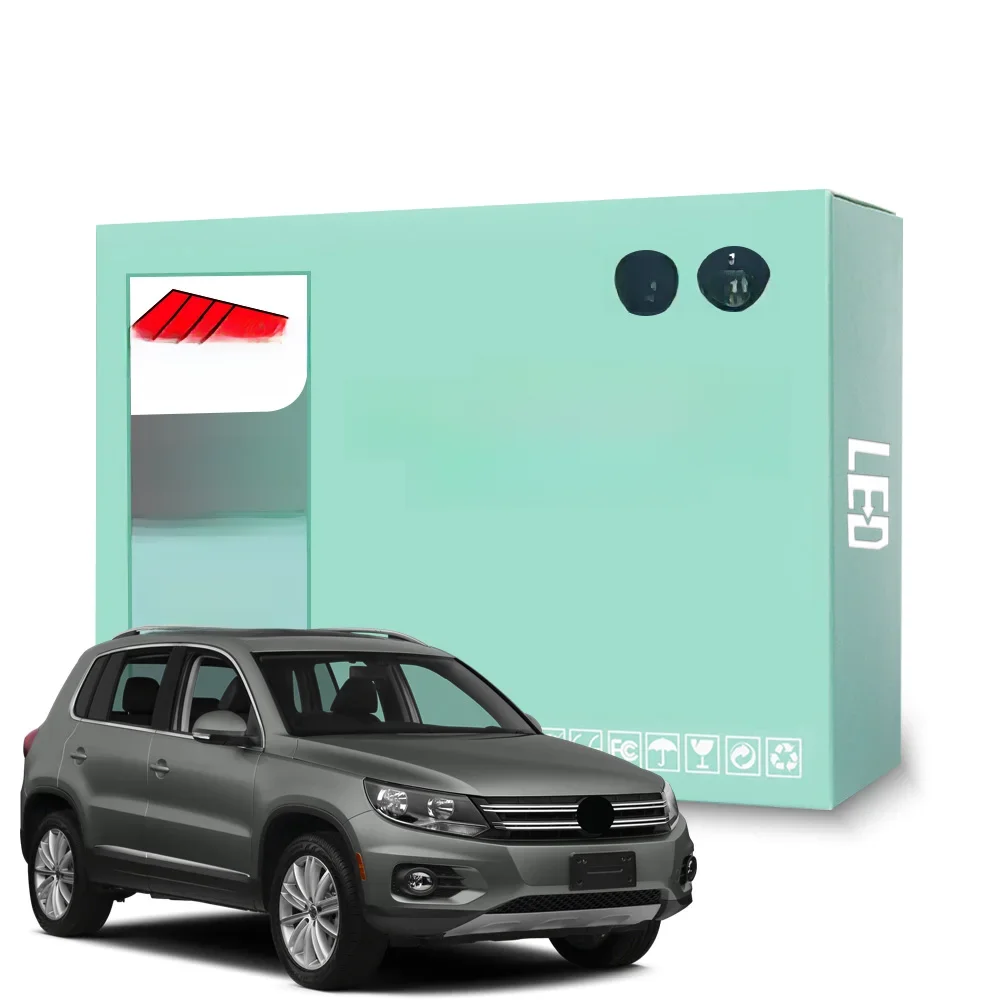 14-częściowy zestaw oświetlenia wewnętrznego LED do VW Tiguan 5N 2009-2015 Dome Map Reading Trunk Light Canbus No Error — zdjęcie 2