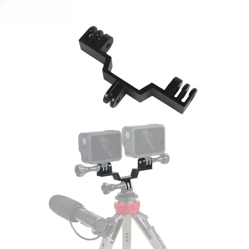 AliExpress BGNing Dual Twin Mount Adapter for GoPro 13 12 Insta360 OSMO Action Camera Stand Bicycle Computer Holder Tripod Light Mic Phone Bracket
