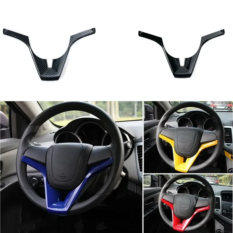 Dla Chevrolet Cruze Trax Tracker Sonic ONIX AVEO Orlando Pokrywa kierownicy samochodowej Chromowana naklejka Akcesoria — zdjęcie 2
