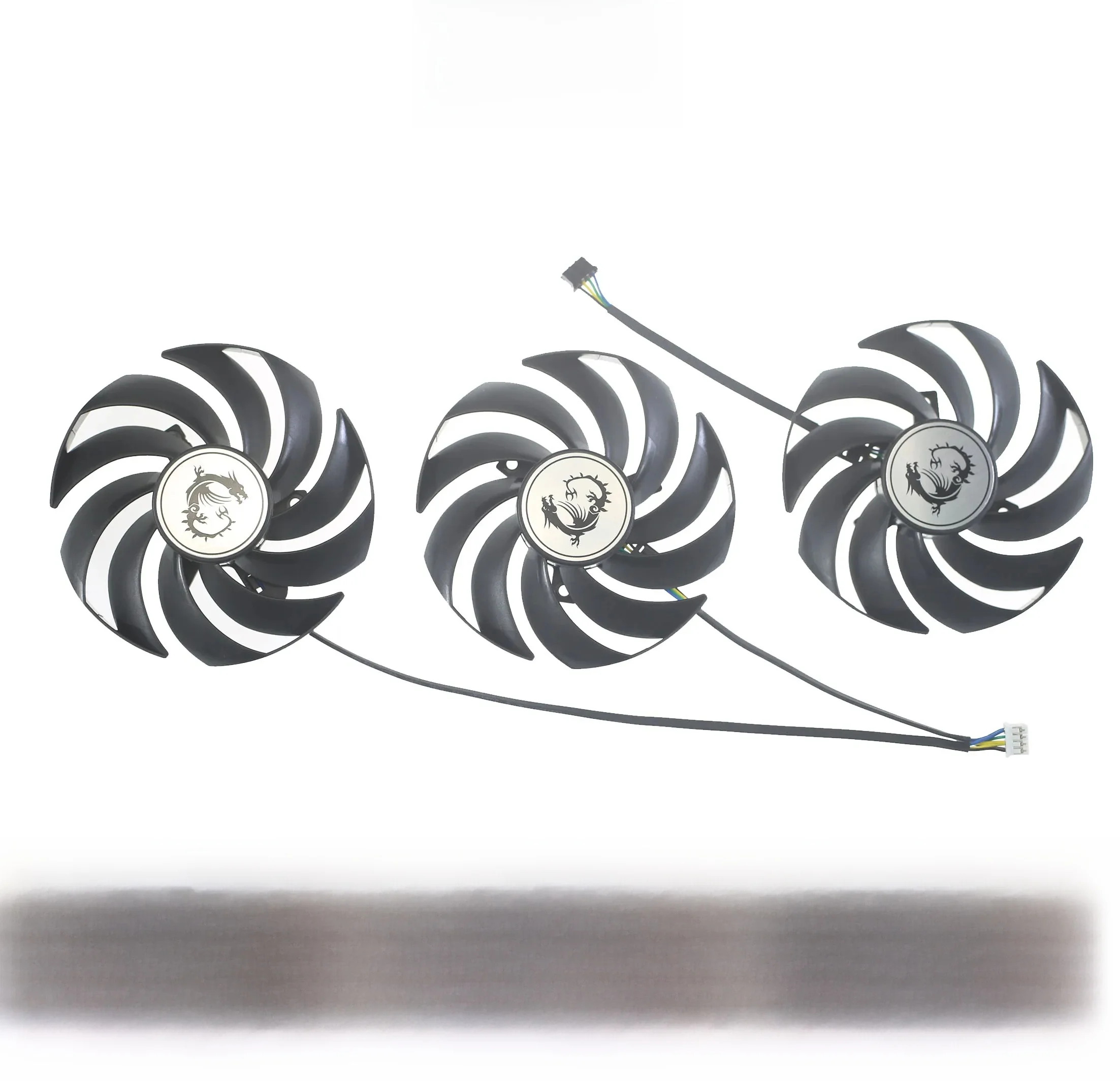 Wentylator karty graficznej PLD09210B12HH DC12V 0.40A 4Pin dla MSI GeForce RTX 3060 RTX 3060 Ti RTX 3070 RTX 3080 RTX 3090 gry X TRIO — zdjęcie 2
