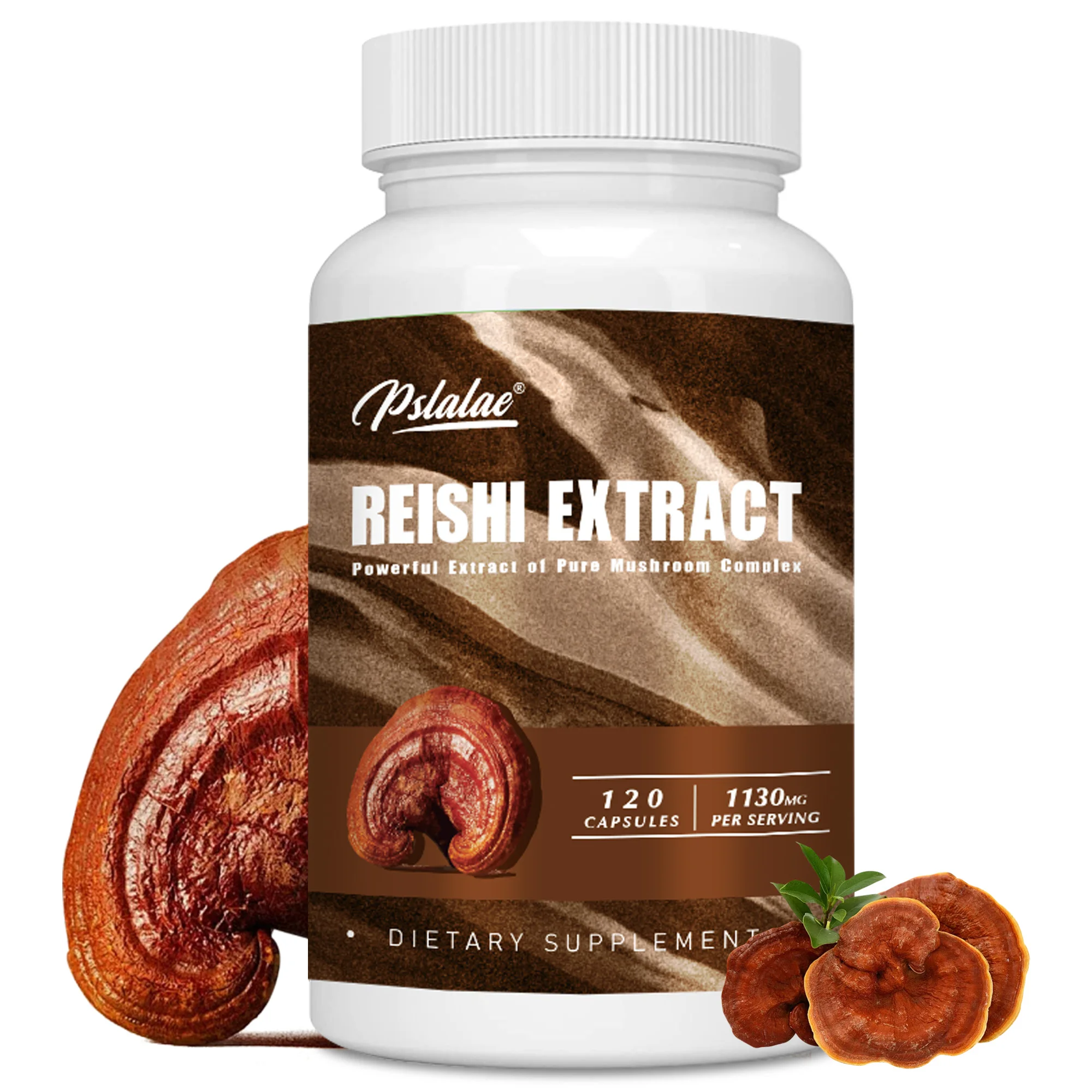 Reishi Extract Capsules - Enhance Energy, Heart and Brain Health, Immune Support, Improved Mood - 120 Capsules