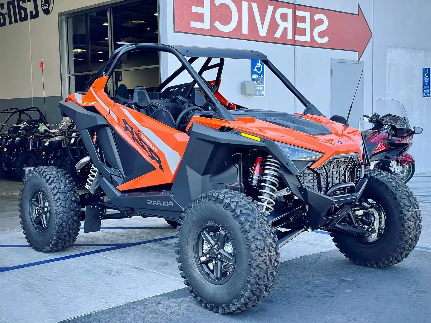 2023แท้ Polaris RZR Turbo R สุดยอด (ความบ้าของสีส้ม) 2-seater UTV ซื้อ2แถม1