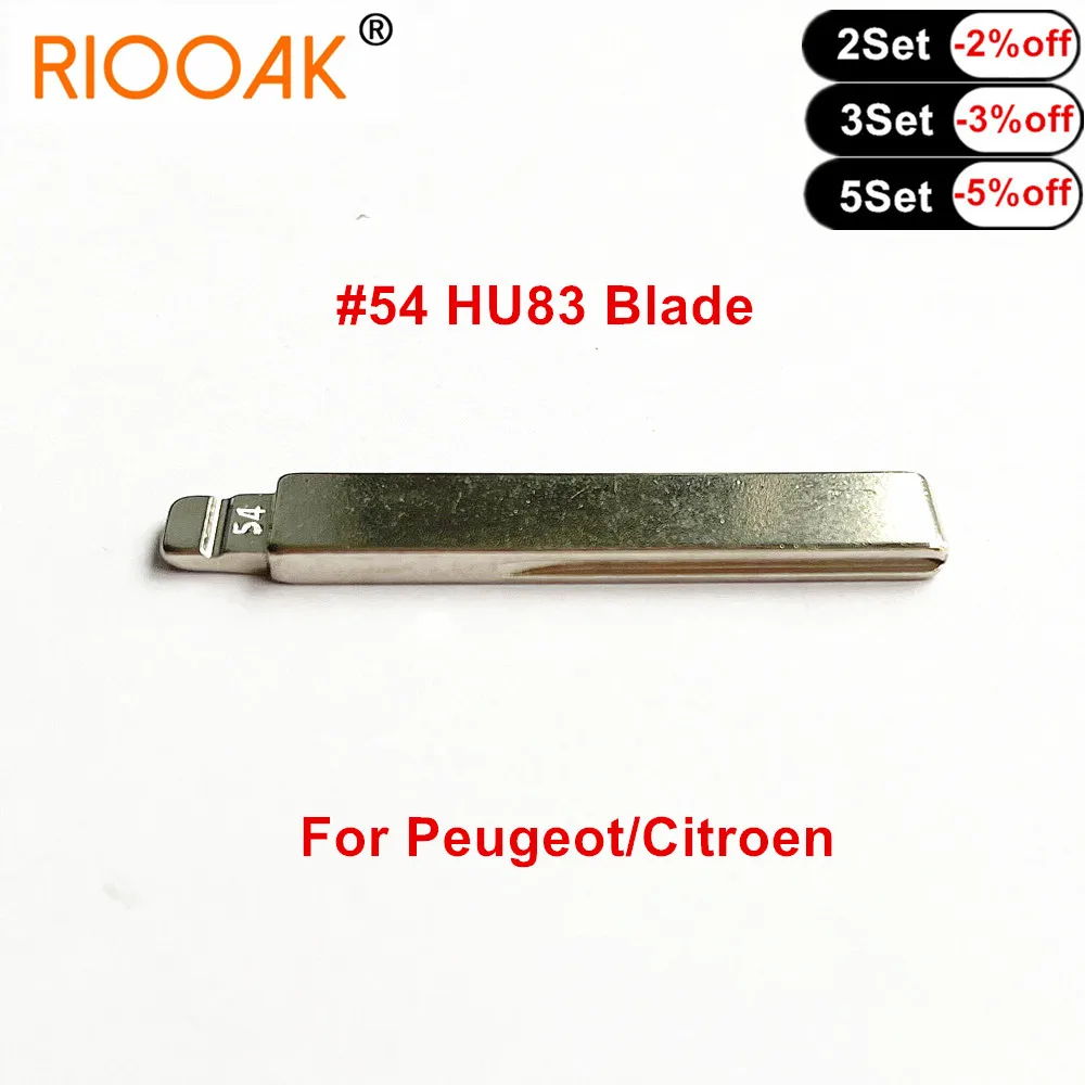 10pcs Metal Folding Flip Uncut Key Blade #54 HU83 Fob Car Key Blank for Peugeot 301/307/308/408 Citroen C3/C4L/C5