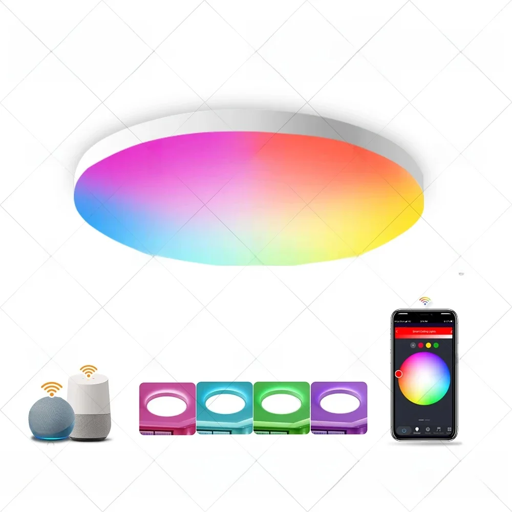 Zigbee Smart Decke Licht Tuya Wifi Led-leuchten 24W RGB Dimmbare Smartlife Decke Lampe Alexa Google Home Voice Control für Zimmer