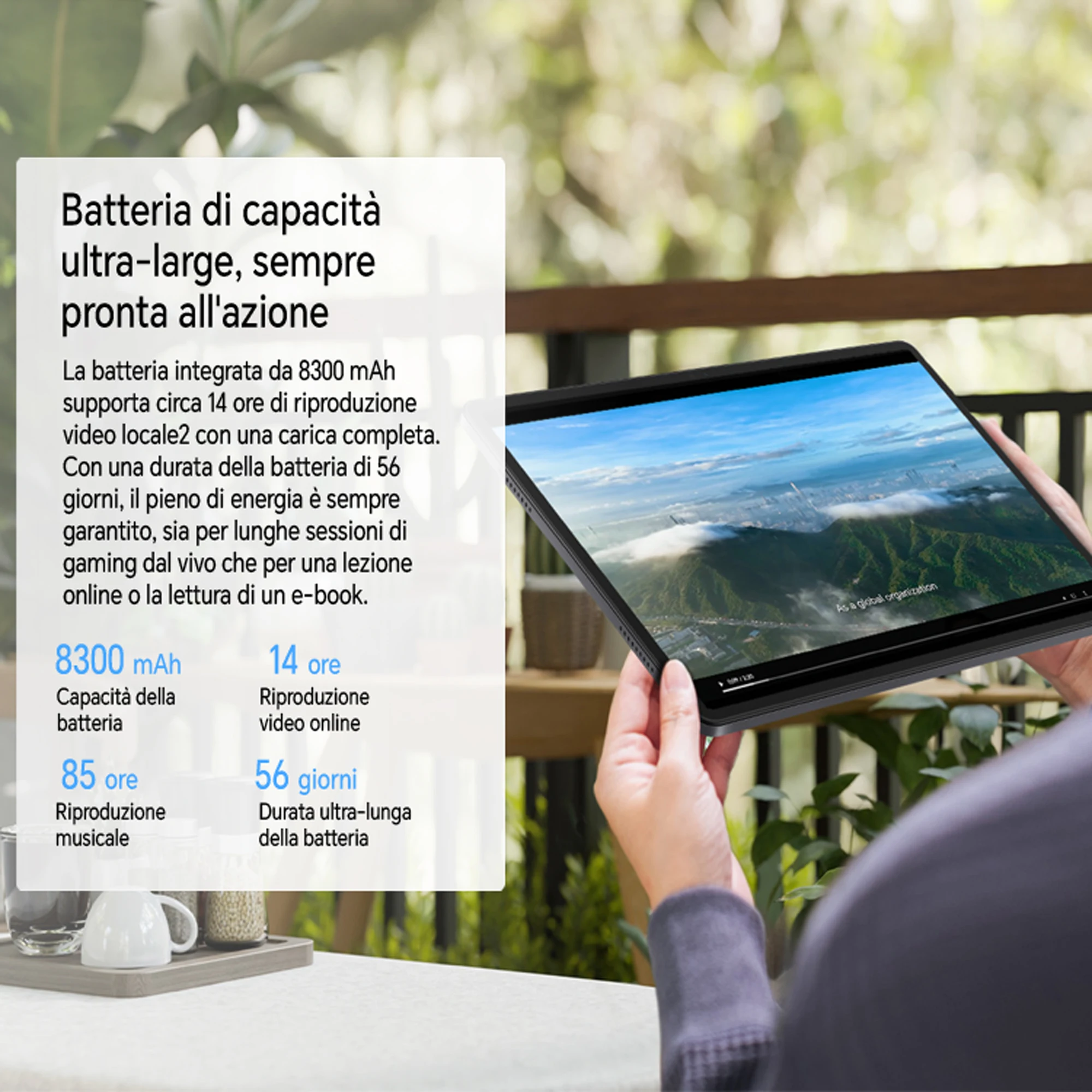Immagine 4: Tablet HONOR Pad X8a, 8300 mAh, schermo da 11 pollici a 90Hz con protezione per gli occhi, 4 altoparlanti, Android 14, Grigio Spazio