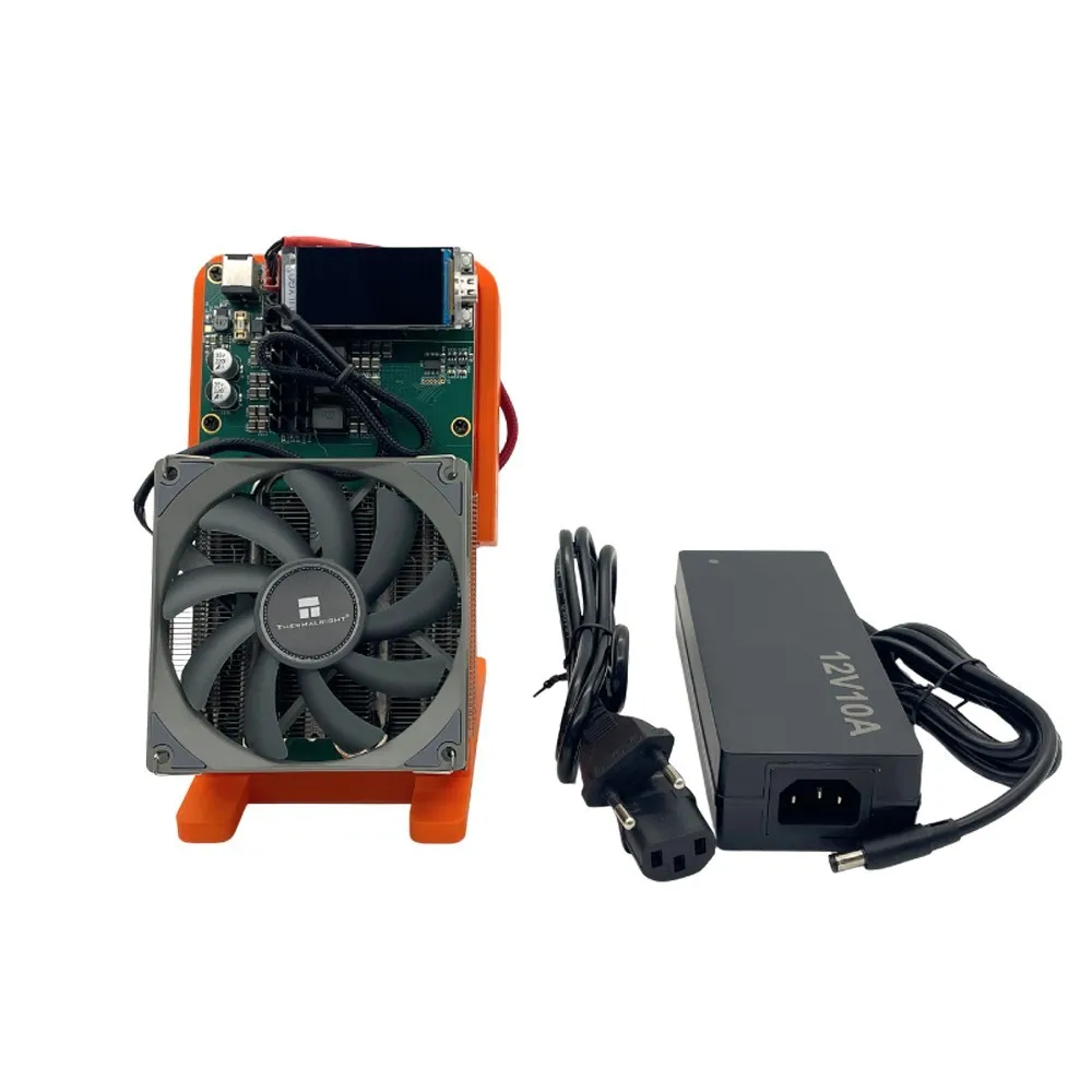 KIC Bitaxe NerdQaxe ++ 4.8TH/s 2 مراوح مع PSU BM1370 Asic Chip 90W Bitcoins Miner 7GG52552 #5