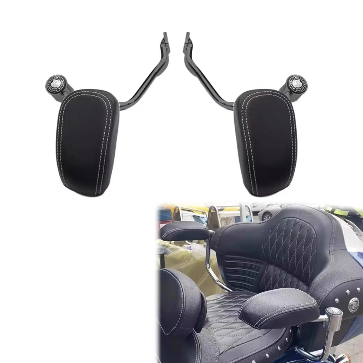 Motorcycle Rear Passenger Armrests For Indian Roadmaster Dark Horse Springfield