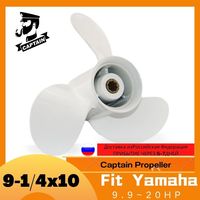 Captain Propeller 9 1/4x10 63V-45952-10-EL Fit Yamaha Outboard Engines 9.9 HP F9.9 15HP F15C F15 F20 Aluminum 8 Tooth Spline