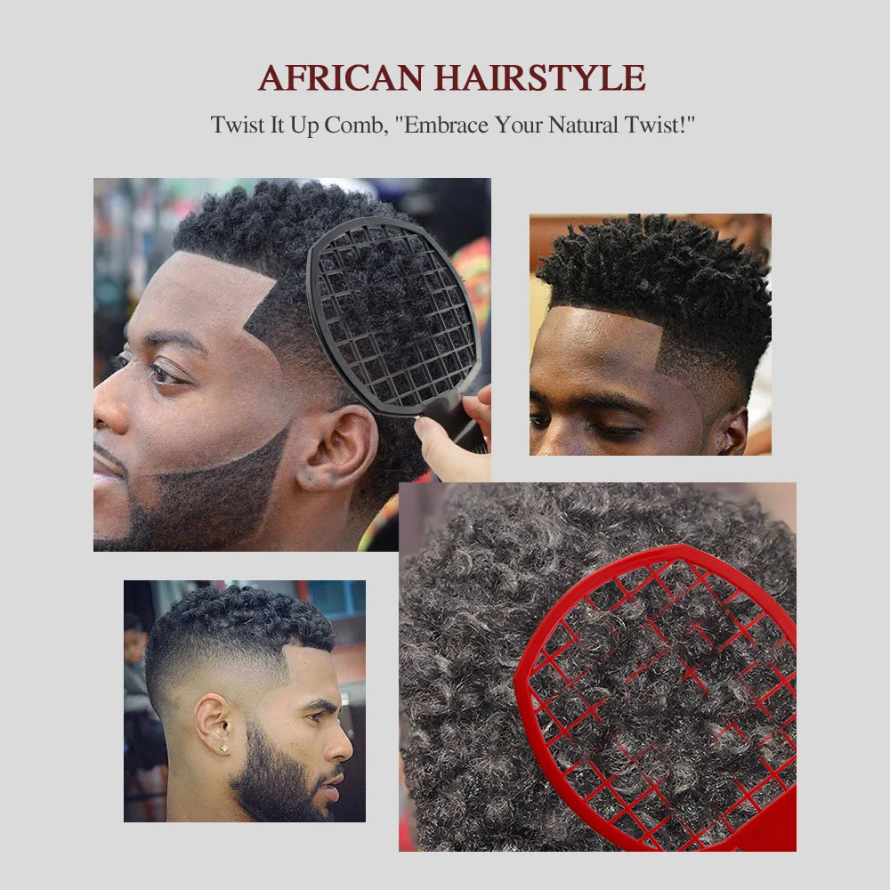 Naturhaar-Styling-Tools - Twist Wave Haarstyling-Tool, ABS-Griff, Geeignet für Afrikanische Twists und Locken, Naturhaar-Styling, Haarstyling | Kamm in Schwammform | Langlebige Haarstyling-Werkzeuge, Haarstyling-Werkzeuge – Detail 5