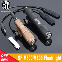 WADSN SF M300 M600 M300A M600C Flashlight 400lm/600lm White LED Light Fit 20mm Rail Hunting Weapon Airsoft Scout Accessories