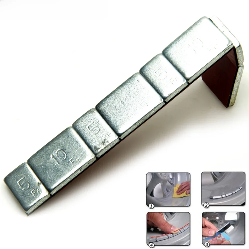 AXSPEED – poids d'équilibrage de roues, ruban adhésif à coller, 60g, 13.5cm de long pour 1/10 Axial SCX10 RC, bloc d'équilibrage de pneus de voiture sur chenilles