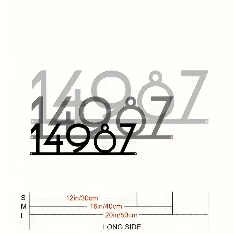 Custom Metal Address Wall Hanging Art Sign with Text(Numbers/Name), Outdoor/Indoor Wall-Mounted Rooms/Holiday/New Home Art Decor