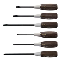 VESSEL Wood-Compo Non-Slip Grip Screwdriver with Max Torque Output in Wet or Oily Conditions Japan Hand Tools No.300