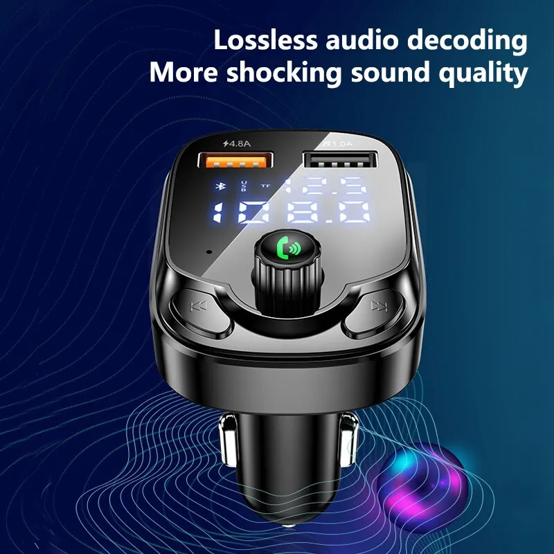 4.8A Fast Car Charger Dual USB Port Car Charging Mobile Phone Type-C Adapter For Xiaomi Huawei Samsung OPPO Quick Charger in Car image 6