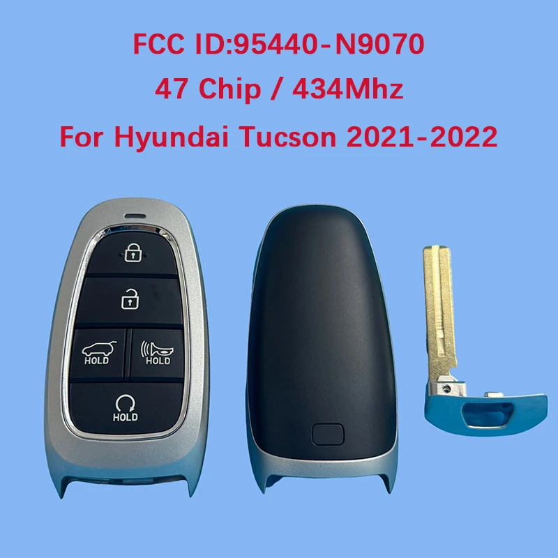 

CN020212 Aftermarket Smart Key Remote Auto Start 47 чип 433 МГц PN: 95440-N9070 FCC ID TQ8-FOB-4F27 для Hyundai Tucson 2021-2022