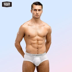 52025 Men Underwear Briefs Cotton Modal Ribbed Seamless Breathable Front-fly Underpants Men Sexy Underwear Men Slips 3-Pack