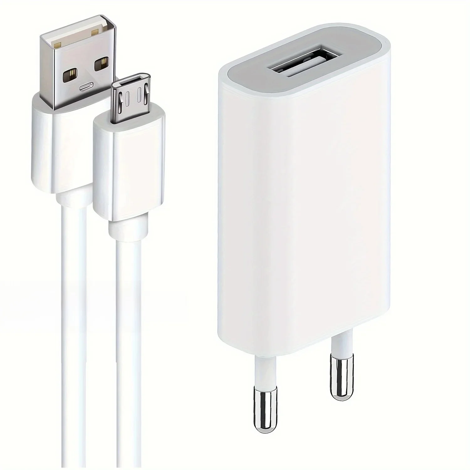 Adaptateur secteur USB européen, prise ue, chargeur de voyage mural, 1 Ports USB 5V1A 5V2A, chargement de Micro données pour téléphone portable