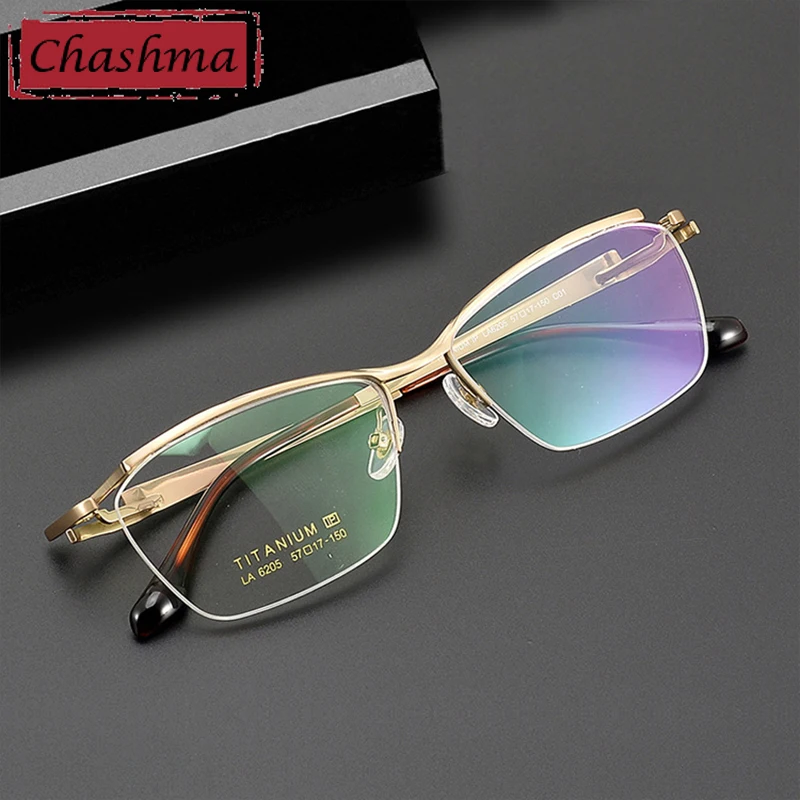 

Chashma Gentlemen из чистого титана, мужские очки высшего качества, оправа для очков по рецепту, большое лицо, очки с линзами 57 мм, очки с дужками 150 мм